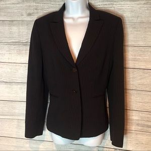 Women’s Navy Tahari Pinstripe Suit Jacket